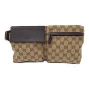 Pre-owned Canvas gucci-bags Gucci Vintage , Beige , Dames