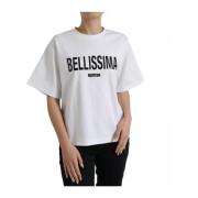 Gedrukte Crew Neck T-shirt Wit Katoen Dolce & Gabbana , White , Dames