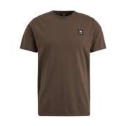 Korte Mouw Crewneck Katoenen T-shirt Vanguard , Brown , Heren