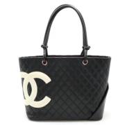 Pre-owned Leather chanel-bags Chanel Vintage , Black , Dames