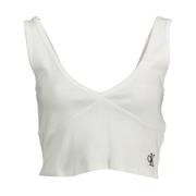 Witte Dames Tanktop Slim Fit Calvin Klein , White , Dames