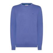 Blauwe Avion Sweater Ronde Solide Pruim Sun68 , Blue , Heren