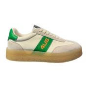 Witte Groene Leren Sneakers voor Mannen Paciotti , White , Heren