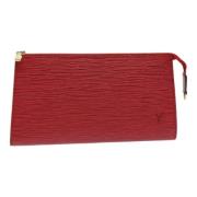 Pre-owned Leather pouches Louis Vuitton Vintage , Red , Dames