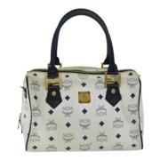 Pre-owned Leather handbags MCM Pre-owned , White , Dames