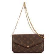 Pre-owned Canvas handbags Louis Vuitton Vintage , Brown , Dames