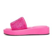 Jewel Platform Mule - Fuchsia Cesare Gaspari , Pink , Dames