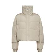 Crop Puffer Jas Champagne Co'Couture , Beige , Dames