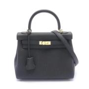 Pre-owned Leather handbags Hermès Vintage , Black , Dames