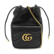 Pre-owned Leather shoulder-bags Gucci Vintage , Black , Dames