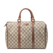 Pre-owned Coated canvas handbags Gucci Vintage , Beige , Dames