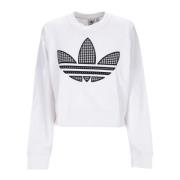 Witte Oversized Crewneck Sweatshirt Adidas , White , Dames