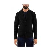 Heren Cardigan in Klassieke Stijl Daniele Fiesoli , Black , Heren