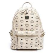 Pre-owned Coated canvas shoulder-bags MCM Pre-owned , Beige , Dames