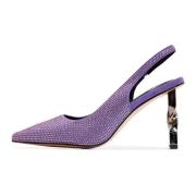 Stiletto High Heeled Pumps - Violet Cesare Gaspari , Purple , Dames