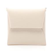 Pre-owned Leather wallets Hermès Vintage , White , Dames