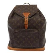 Pre-owned Canvas backpacks Louis Vuitton Vintage , Brown , Dames