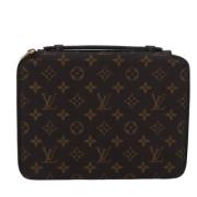 Pre-owned Canvas clutches Louis Vuitton Vintage , Brown , Dames