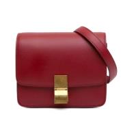 Pre-owned Leather shoulder-bags Celine Vintage , Red , Dames