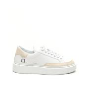 Beige Sneakers met Streep Detail D.a.t.e. , White , Dames