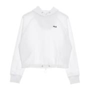 Witte Cropped Hoodie met Koord Fila , White , Dames