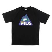 Zwarte Raglan Tee Korte Mouw T-shirt Fila , Black , Heren