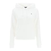 Geborduurd Logo Regular Fit Hoodie Polo Ralph Lauren , White , Dames