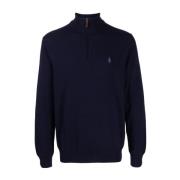 Lange Mouw Gebreide Trui Pullover Ralph Lauren , Blue , Heren