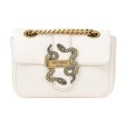 Witte Schoudertas met Gouden Gesp Just Cavalli , White , Dames