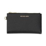 Jet Set Leren Portemonnee Michael Kors , Black , Dames