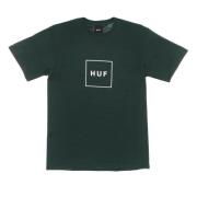 Donkergroen Box Logo T-shirt HUF , Green , Heren