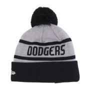 Dodgers Pom Pom Beanie Hat New Era , Gray , Heren