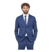 Blauw Single-Breasted Jas Moderne Stijl Selected Homme , Blue , Heren