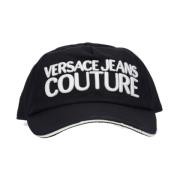 Geborduurde Baseballpet Zwart Wit Versace Jeans Couture , Black , Unis...