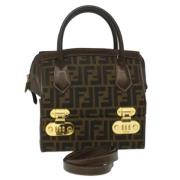 Pre-owned Canvas handbags Fendi Vintage , Brown , Dames