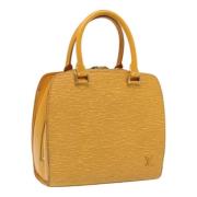 Pre-owned Leather handbags Louis Vuitton Vintage , Yellow , Dames