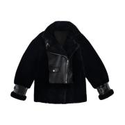 Mayu Lambskin Shearling Jacket Just Things we Like , Black , Dames