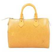 Pre-owned Leather handbags Louis Vuitton Vintage , Yellow , Dames