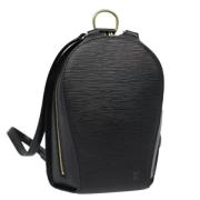 Pre-owned Leather backpacks Louis Vuitton Vintage , Black , Dames