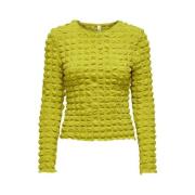 L/S O-Neck TOP Citronelle Geel Only , Yellow , Dames