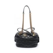 Pre-owned Leather chanel-bags Chanel Vintage , Black , Dames