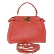 Pre-owned Leather handbags Fendi Vintage , Orange , Dames