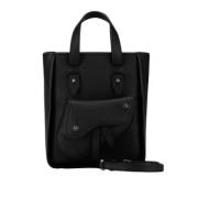 Pre-owned Leather totes Dior Vintage , Black , Dames