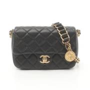 Pre-owned Leather chanel-bags Chanel Vintage , Black , Dames