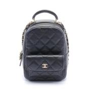 Pre-owned Leather chanel-bags Chanel Vintage , Black , Dames