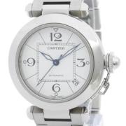 Pre-owned Stainless Steel watches Cartier Vintage , White , Dames