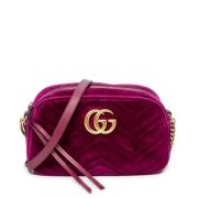 Pre-owned Canvas shoulder-bags Gucci Vintage , Purple , Dames