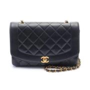 Pre-owned Leather shoulder-bags Chanel Vintage , Black , Dames