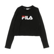 Zwarte Cropped T-shirt voor vrouwen Fila , Black , Dames