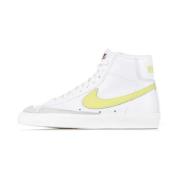 Vintage hoge sneakers in wit/geel Nike , White , Heren